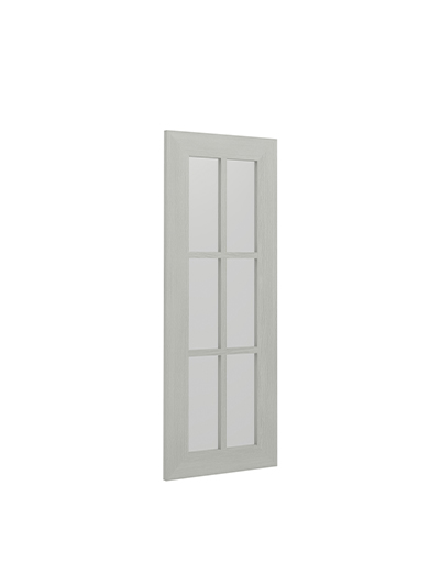 AN-WDC2442MGD: Nova Light Grey Shaker 24″ Diagonal Corner Mullion Glass Door