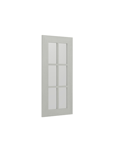 AN-WDC273615MGD: Nova Light Grey Shaker 27″ Diagonal Corner Mullion Glass Door