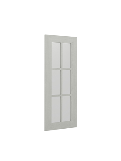 AN-WDC274215MGD: Nova Light Grey Shaker 27″ Diagonal Corner Mullion Glass Door