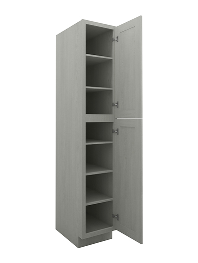 AN-WP1584: Nova Light Grey Shaker 15″ 2 Door Pantry Cabinet