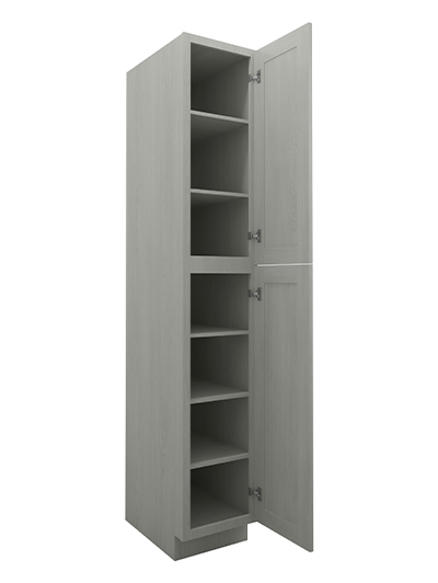 AN-WP1590: Nova Light Grey Shaker 15″ 2 Door Pantry Cabinet