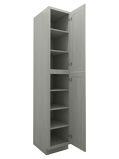 AN-WP1596: Nova Light Grey Shaker 15″ 2 Door Pantry Cabinet