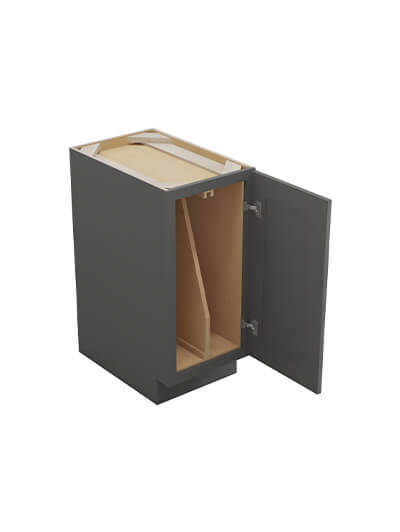 SG-B15FHTD: Shaker Grey 15″ Full Height Door Tray Divider Base Cabinet