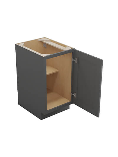 SG-B18FH: Shaker Grey 18″ Single Door Base Cabinet