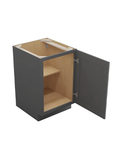 SG-B21FH: Shaker Grey 21″ Single Door Base Cabinet