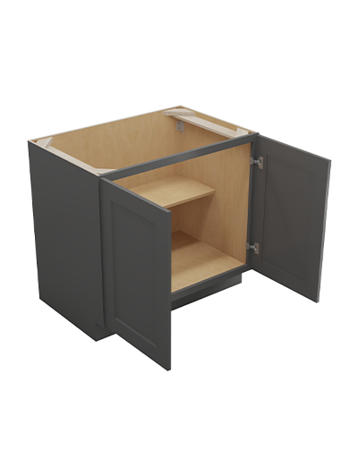 SG-B36FH:Shaker Grey 36″ Double Door Base Cabinet