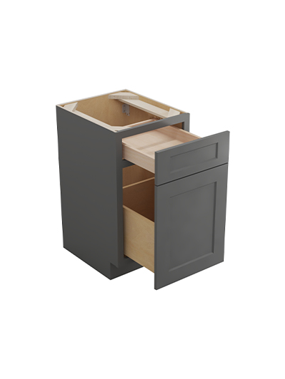 SG-DFB18: Shaker Grey 18″ Drawer File Base Cabinet