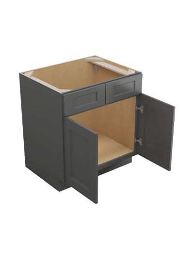 SG-SB30: Shaker Grey 30″ Sink Base Cabinet