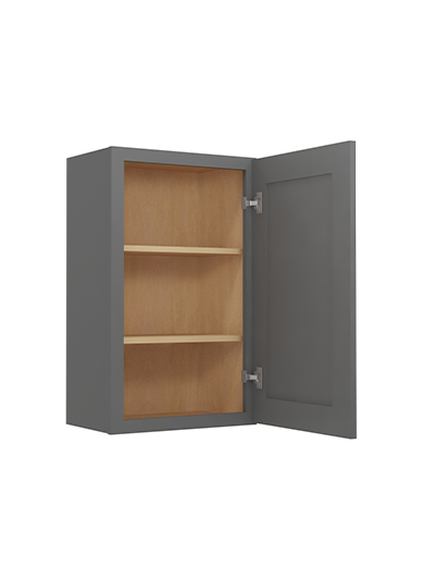 SG-W2130: Shaker Grey 21″ Single Door 30″ High Wall Cabinet