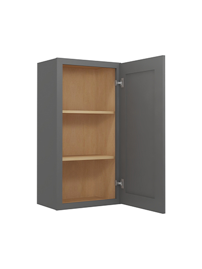 SG-W2136: Shaker Grey 21″ Single Door 36″ High Wall Cabinet