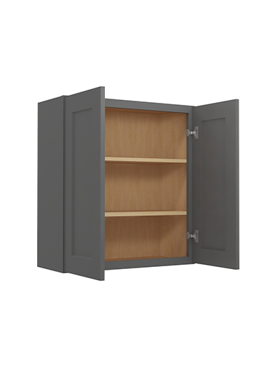 SG-W2730: Shaker Grey 27″ Double Door 30″ High Wall Cabinet