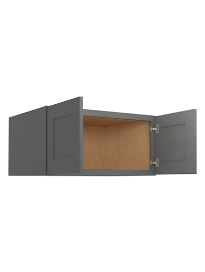 SG-W301524: Shaker Grey 30″ Wall Refrigerator Cabinets 15″ H (24″ Deep)