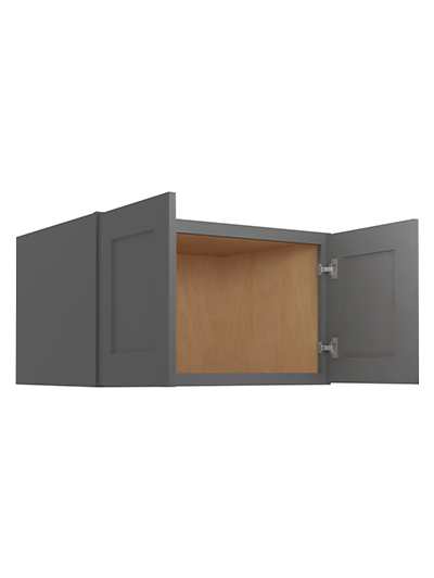 SG-W301824: Shaker Grey 30″ Wall Refrigerator Cabinets 18″ H (24″ Deep)