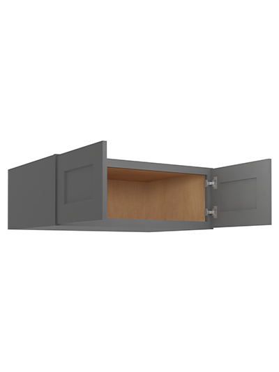 SG-W331224: Shaker Grey 33″ Wall Refrigerator Cabinets 12″ H (24″ Deep)