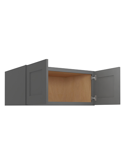 SG-W331524: Shaker Grey 33″ Wall Refrigerator Cabinets 15″ H (24″ Deep)