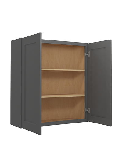 SG-W3336: Shaker Grey 33″ Double Door 36″ High Wall Cabinet
