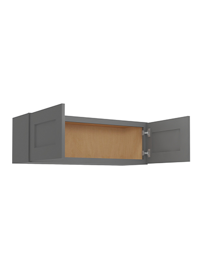 SG-W3612: Shaker Grey 36″ Bridge Cabinet 12″ High