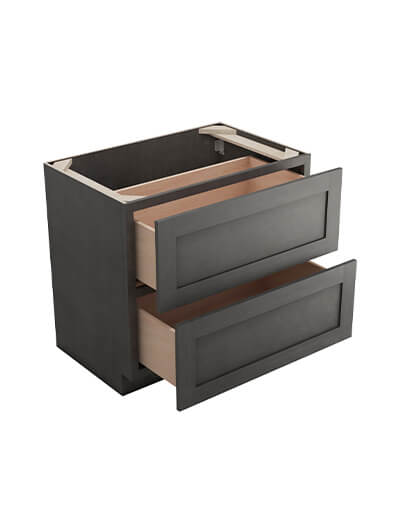 AG-2DB36: Greystone Shaker 36″ 2 Drawer Base Cabinet