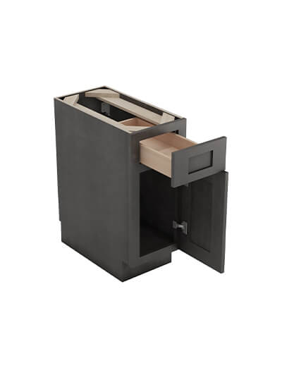 AG-B12: Greystone Shaker 12″ 1 Drawer 1 Door Base Cabinet
