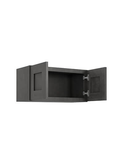 AG-W2412B: Greystone Shaker 24″ Double Door Bridge Wall Cabinet