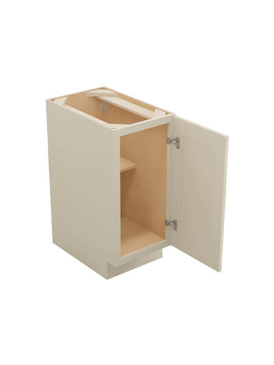 SA-B15FH: Shaker Antique White 15″ Single Door Base Cabinet