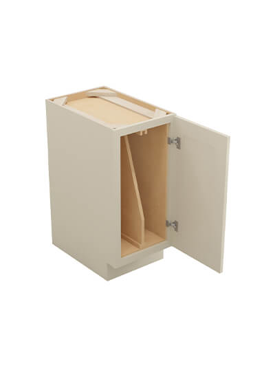SA-B15FHTD: Shaker Antique White 15″ Full Height Door Tray Divider Base Cabinet