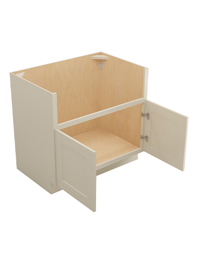 SA-FSB36: Shaker Antique White 36″ Farm Sink Base Cabinet