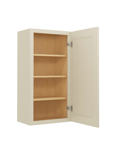 SA-W1836: Shaker Antique White 18″ Single Door 36″ High Wall Cabinet