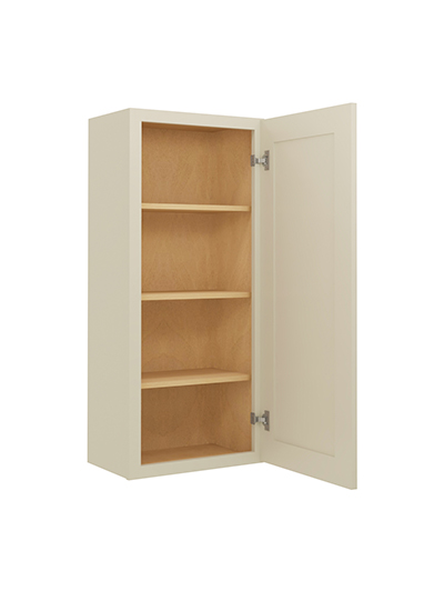 SA-W1842: Shaker Antique White 18″ Single Door 42″ High Wall Cabinet