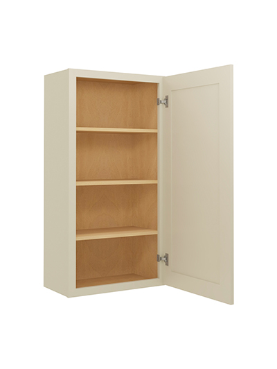 SA-W2142: Shaker Antique White 21″ Single Door 42″ High Wall Cabinet