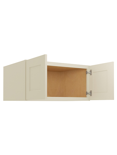 SA-W301524: Shaker Antique White 30″ Wall Refrigerator Cabinets 15″ H (24″ Deep)