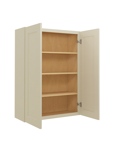SA-W3042: Shaker Antique White 30″ Double Door 42″ High Wall Cabinet