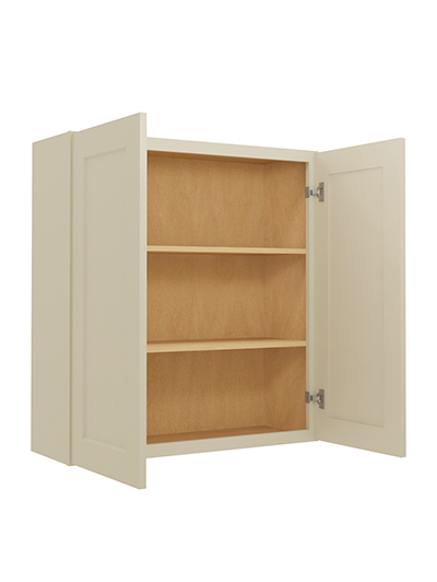 SA-W3336: Shaker Antique White 33″ Double Door 36″ High Wall Cabinet