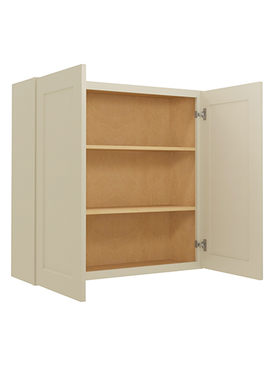SA-W3636: Shaker Antique White 36″ Double Door 36″ High Wall Cabinet