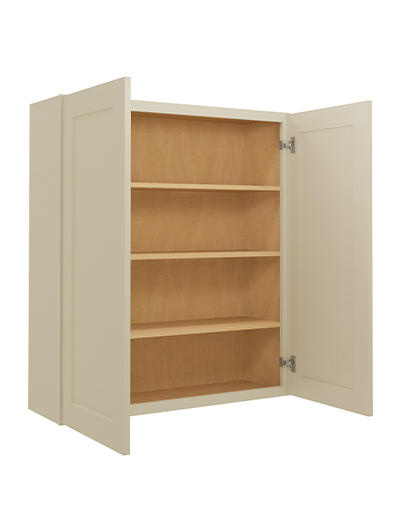 SA-W3642: Shaker Antique White 36″ Double Door 42″ High Wall Cabinet