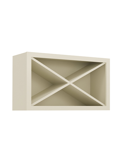 SA-WXR3018: Shaker Antique White Wine X Rack Wall Cabinet Kit