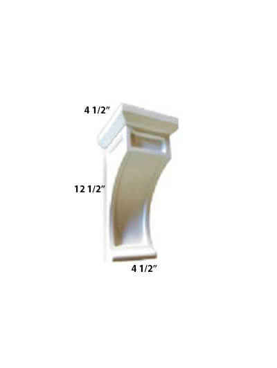 Dove White Shaker Corbel 58
