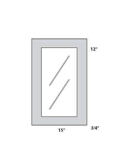 Sage Green Shaker 15×12 Glass Door