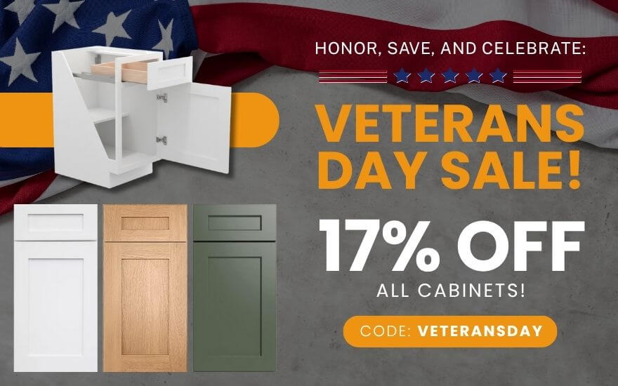 17% off on all cabinet orders
