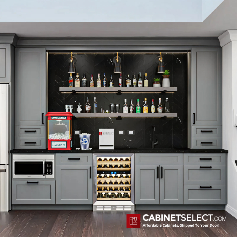 Gray Cabinet Kitchenette
