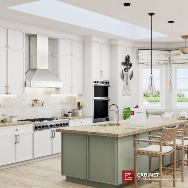 Sage Green Coastal Kitchen