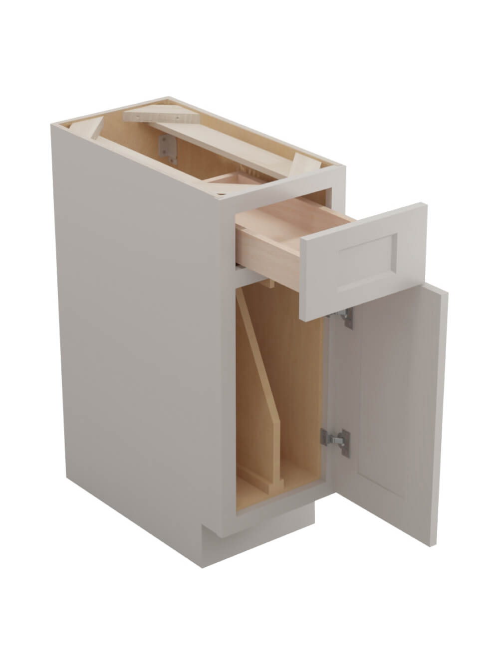 SD-B12TD: Shaker Dove 12″ Single Tray Divider Base Cabinet with Drawer