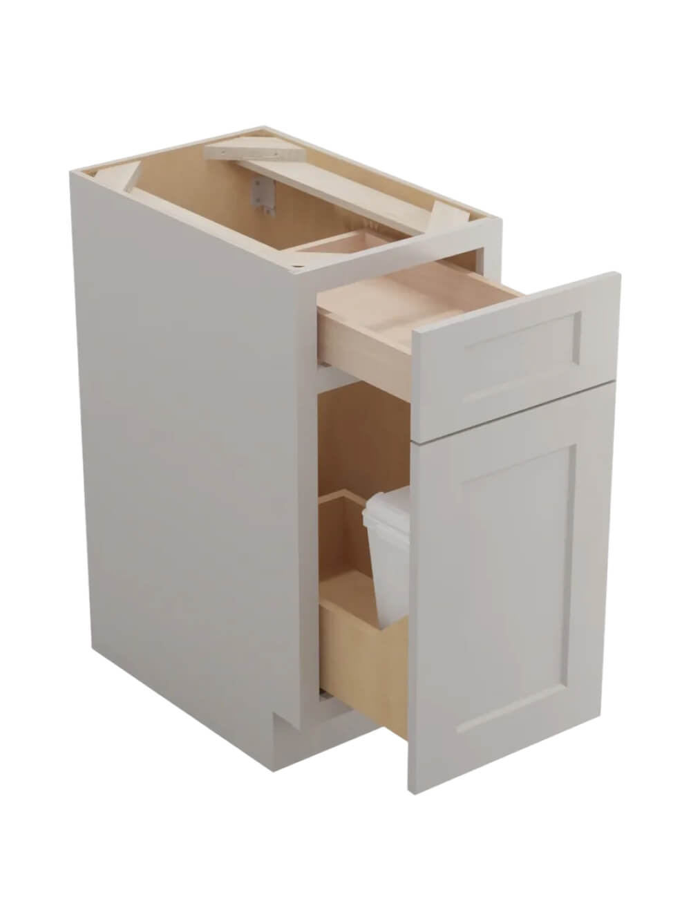 SD-B15TCPO: Shaker Dove Base with Single Trashcan Pullout