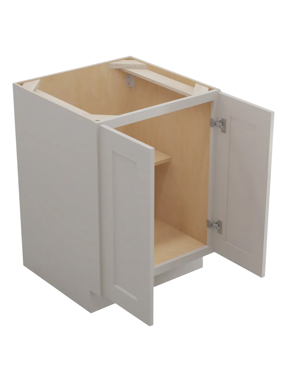 SD-B24FH: Shaker Dove 24″  Double Door Base Cabinet