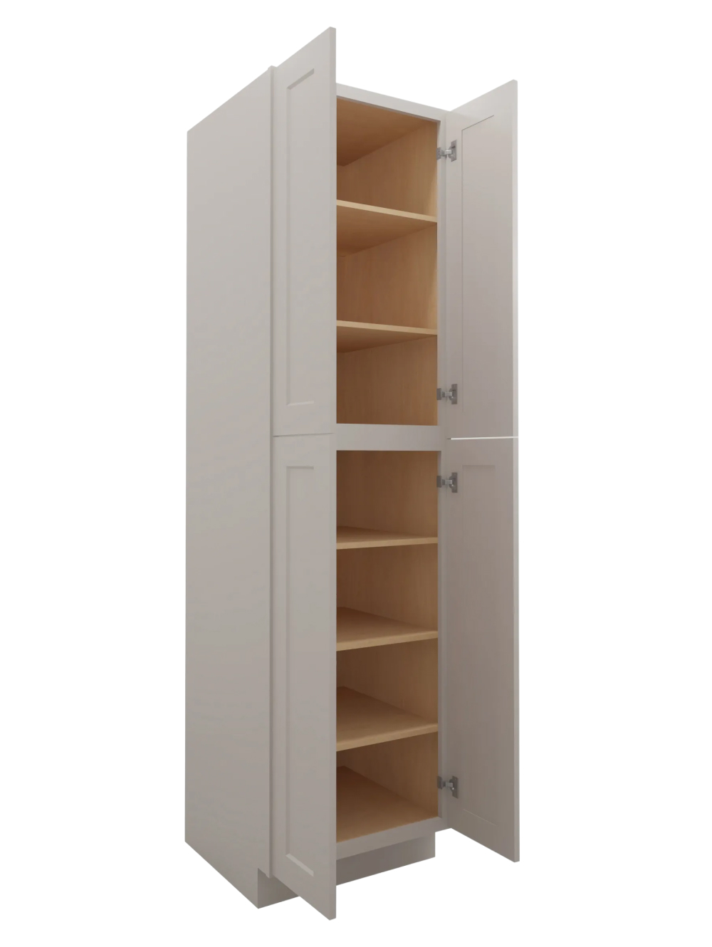 SD-U249024: Shaker Dove 24″ Utility Cabinet Four Doors 90″ H