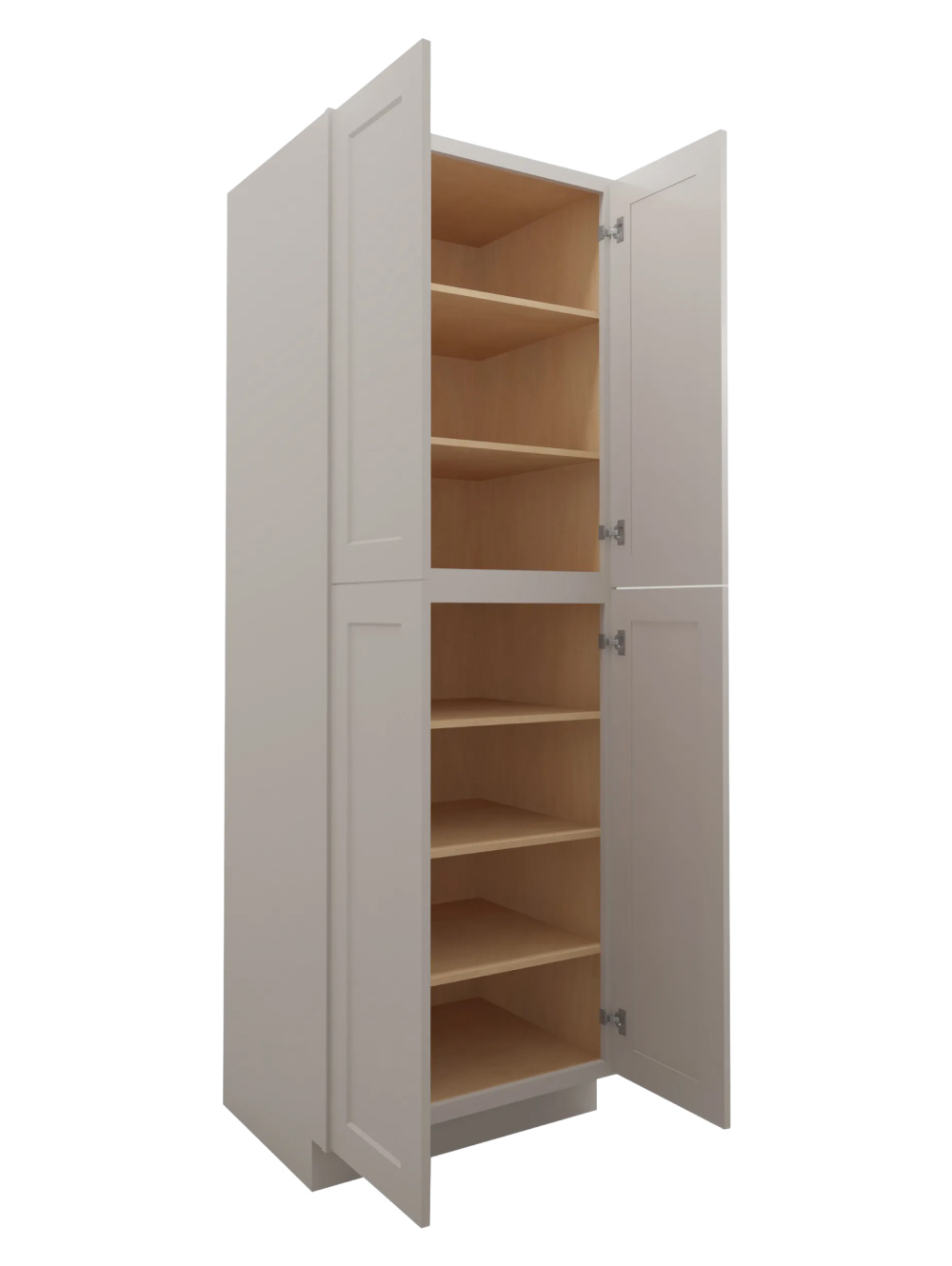 SD-U309024: Shaker Dove 30″ Utility Cabinet Four Doors 90″ H