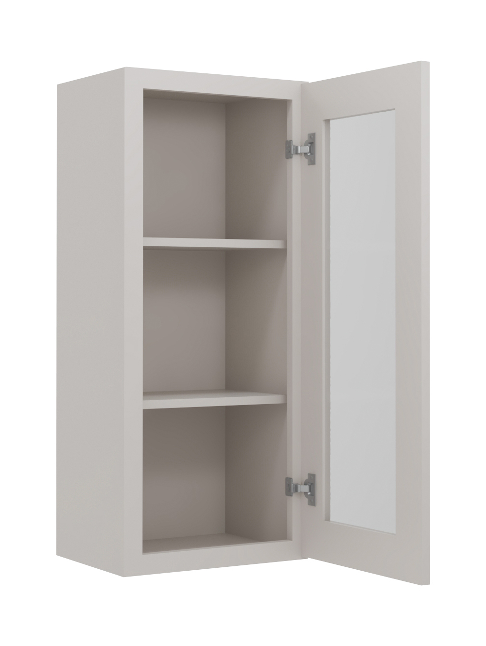 SD-W1536GD: Shaker Dove 15″ Glass Door Wall Cabinet Single Door 36″ Tall