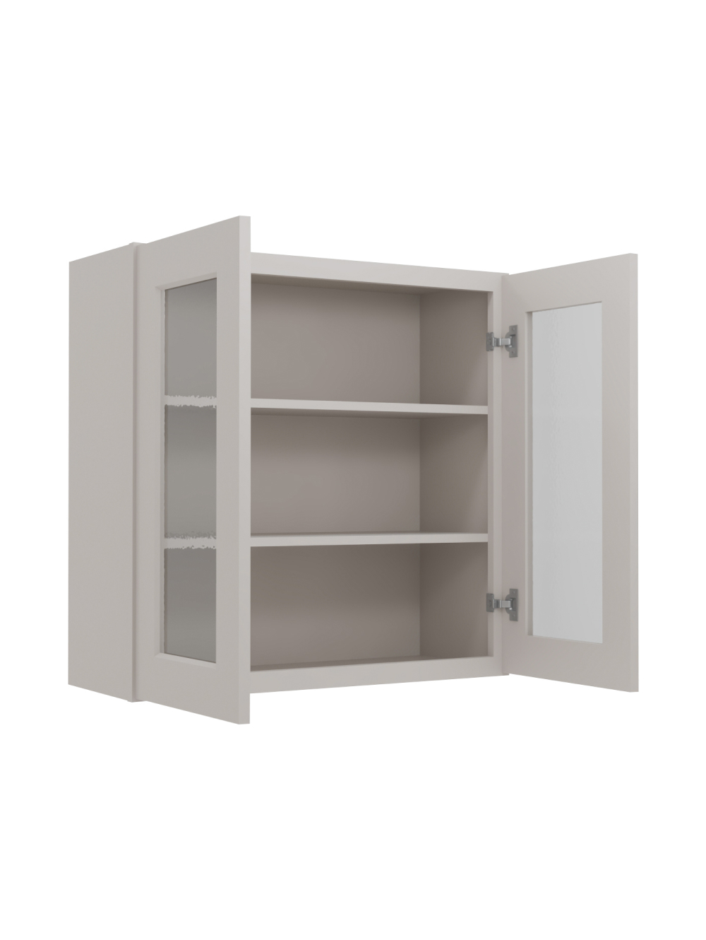 SD-W3030GD: Shaker Dove 30″ Glass Door Wall Cabinet Double Door 30″ Tall