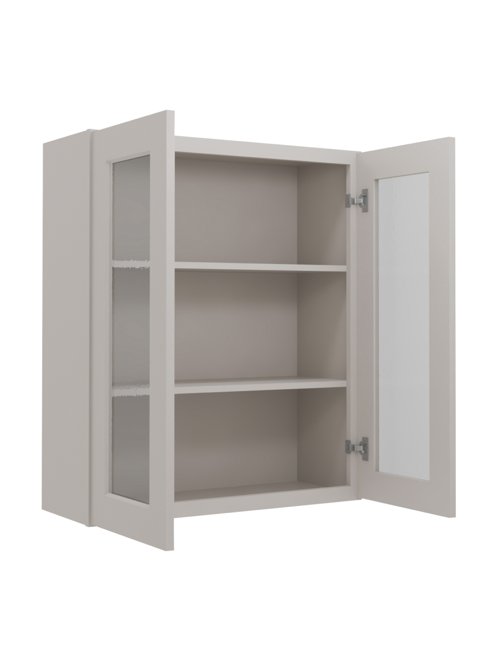 SD-W3036GD: Shaker Dove 30″ Glass Door Wall Cabinet Double Door 36″ Tall