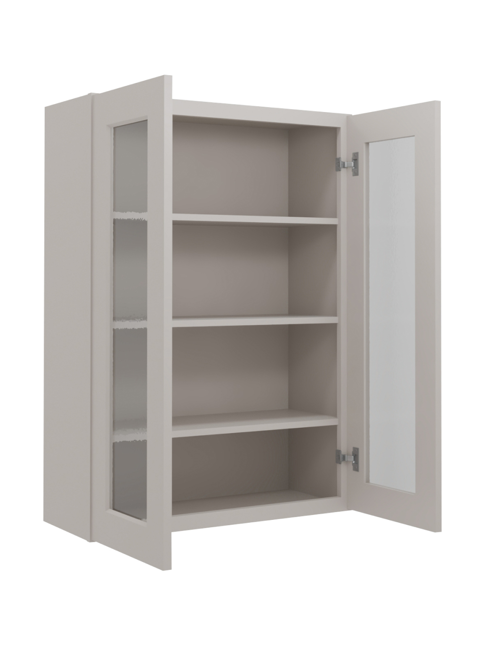 SD-W3042GD: Shaker Dove 30″ Glass Door Wall Cabinet Double Door 42″ Tall